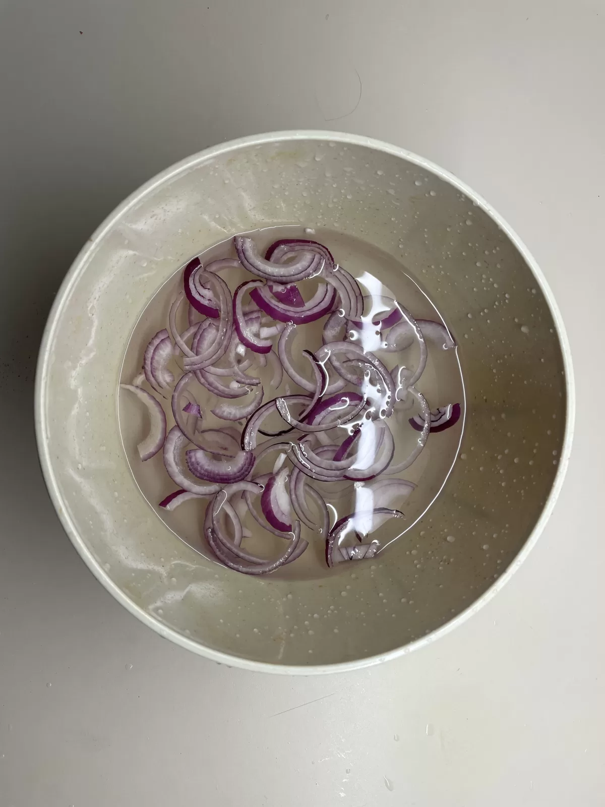The onion soaking step